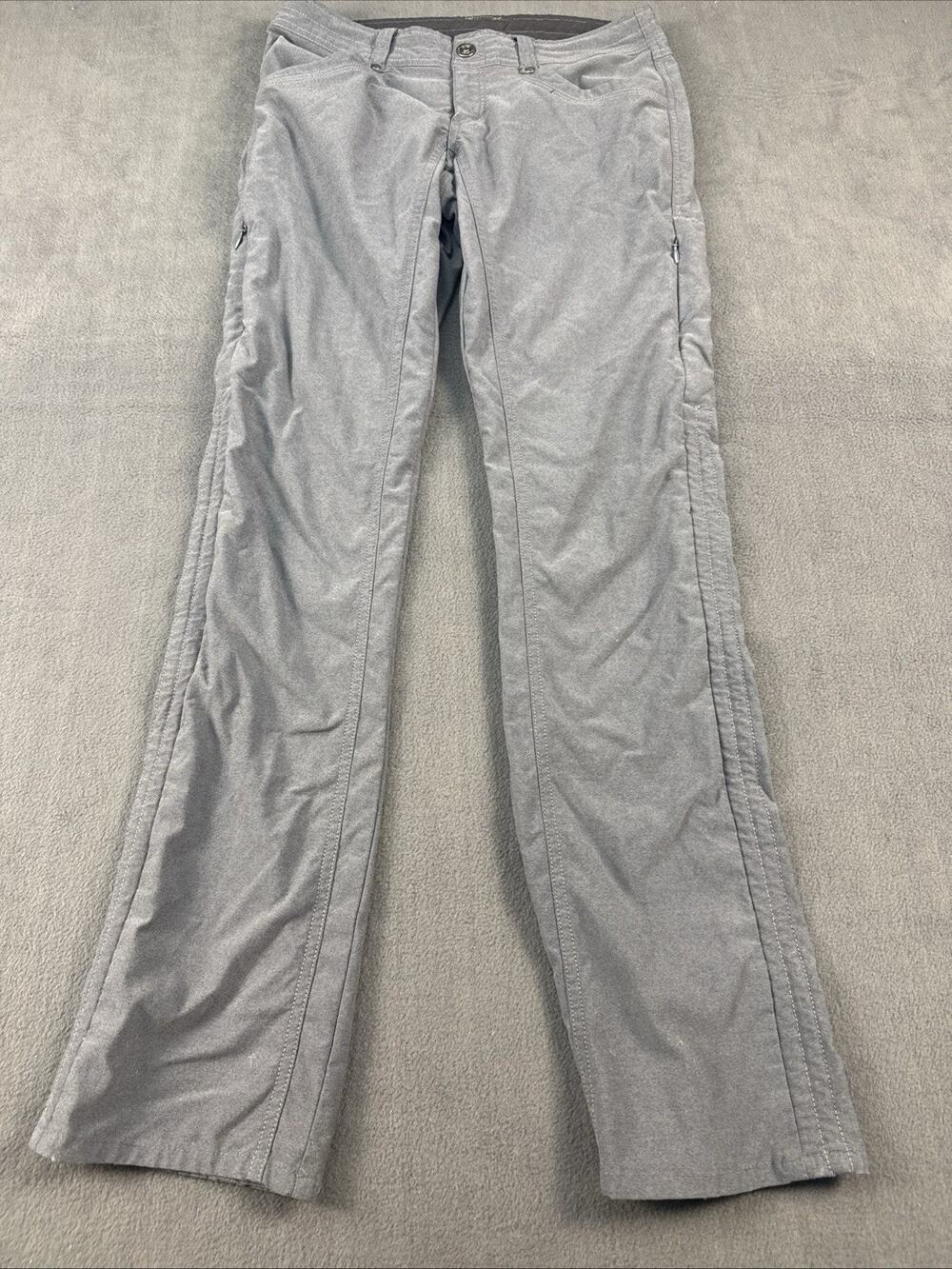 Kuhl Legendary Pants Womens 2 Gray Lightweight Convertible Hiking Outdoor Camp